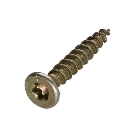 1 x Tornillo madera aglomerado VBA3 cabeza fresada/testa svasat dentado 4.5X30 TORX T20 Bicromato