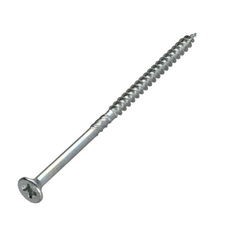 1 x Tornillo madera aglomerado VBA3 cabeza fresada/testa svasat Pozi 5X100 roscado parcial Acero cincado blanco