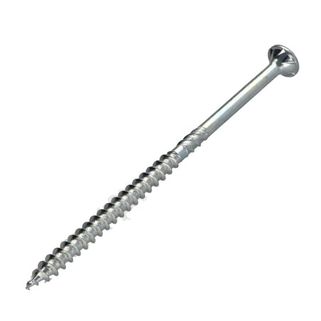 1 x Tornillo madera aglomerado VBA3 cabeza fresada/testa svasat Pozi 5X90 roscado parcial Acero cincado blanco
