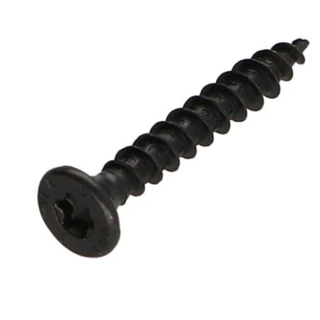 1 x Tornillo madera aglomerado VBA3 cabeza fresada/testa svasat dentado 3.5X20 TORX T10 Acero cincado negro