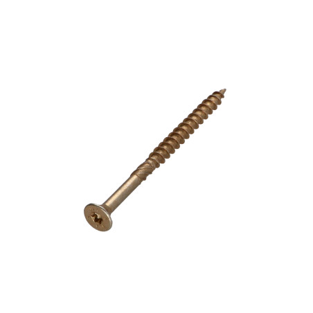 1 x Tornillo madera aglomerado VBA3 cabeza fresada/testa svasat dentado 3.5X50 roscado en 30 TORX T10 Bicromato