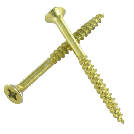 1 x Tornillo madera aglomerado VBA3 cabeza fresada/testa svasat Pozi 4.5X40 roscado parcial Bicromato