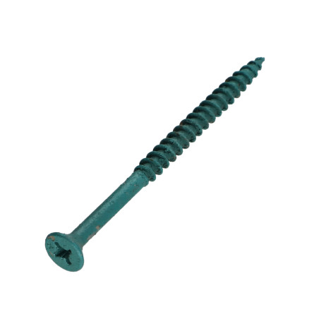 1 x Tornillo madera aglomerado VBA3 cabeza fresada/testa svasat Pozi 4.5X70 roscado parcial Acero cincado blanco LAQ Verde
