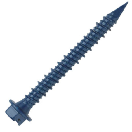 1 x Tornillo hormigón cabeza hexagonal ranura 6.5X45 Blue Ruspert