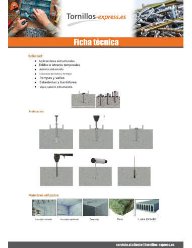 1 x Tornillo hormigón cabeza abombada TORX TORX...