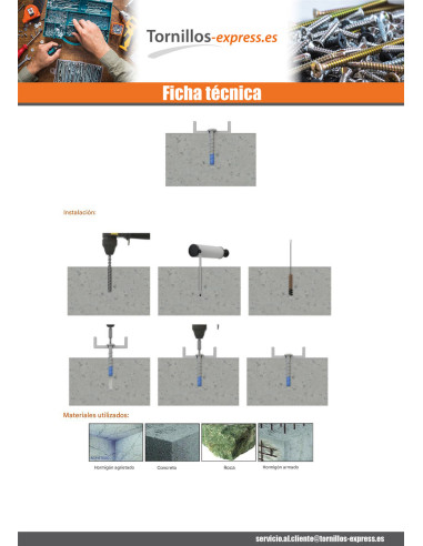 1 x Tornillo hormigón cabeza abombada TORX TORX...