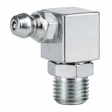1 x Gewinkelt" cuadrado M6 paso de 100 Acero cincado blanco