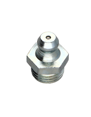 1 x Racor recto 1/4 Acero cincado blanco