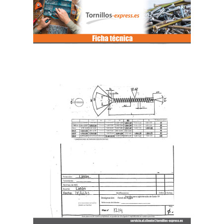 1 x Tornillo madera aglomerado cabeza fresada/testa svasat ranura 3.5X12 Latón