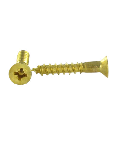 1 x Tornillo madera Latón cabeza fresada/testa...