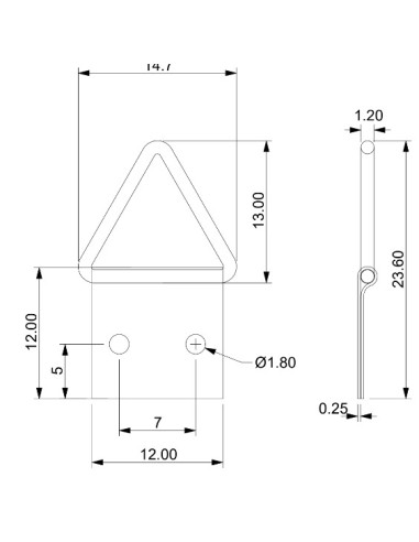 1 x Colgador triangular para cuadros 12 mm...