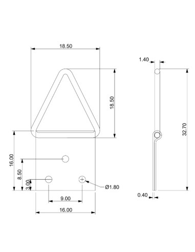 1 x Colgador triangular para cuadros 16 mm...