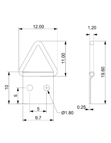 1 x Colgador triangular para cuadros 10 mm...