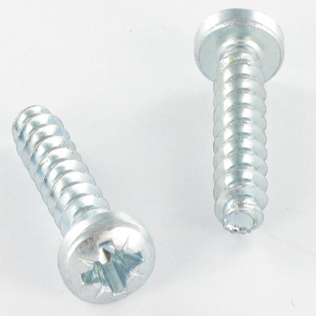 1 x Tornillo pvc cabeza cilíndrica Pozi 6X30 Varilla roscada 40 grado Acero cincado blanco
