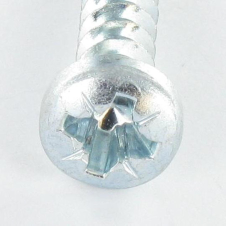 1 x Tornillo pvc cabeza cilíndrica Pozi 6X29 Varilla roscada 40 RUSPER GRIS