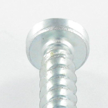 1 x Tornillo pvc cabeza cilíndrica Pozi 6X29 Varilla roscada 40 grado Acero cincado blanco