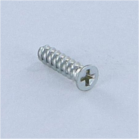 1 x Tornillo autorroscante para plástico cabeza fresada/testa svasat Phillips 0 2.3X10 Acero cincado blanco microtornillo