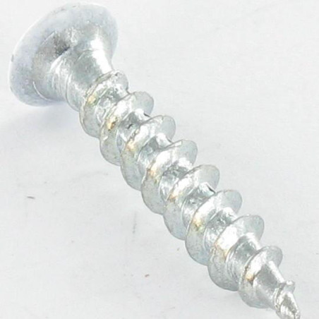 1 x Tornillo pvc cabeza fresada/testa svasat phillips 4.2X25 Acero cincado blanco lacado blanco RAL9010 blanco puro