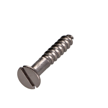 1 x Tornillo madera Latón cromo cabeza fresada/testa svasat ranura 4X20