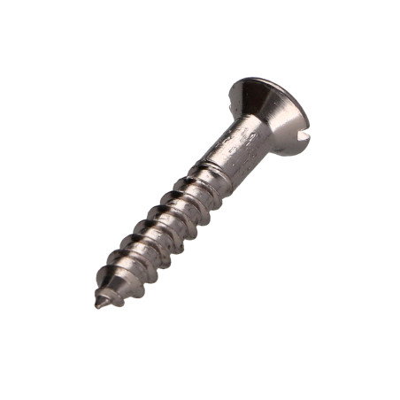 1 x Tornillo madera Latón cromo cabeza fresada/testa svasat ranura 3X25 microtornillo