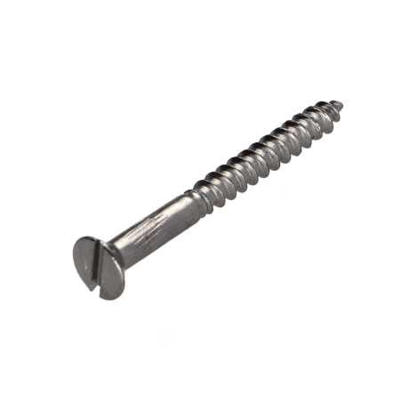 1 x Tornillo madera Latón cromo cabeza fresada/testa svasat ranura 5X30