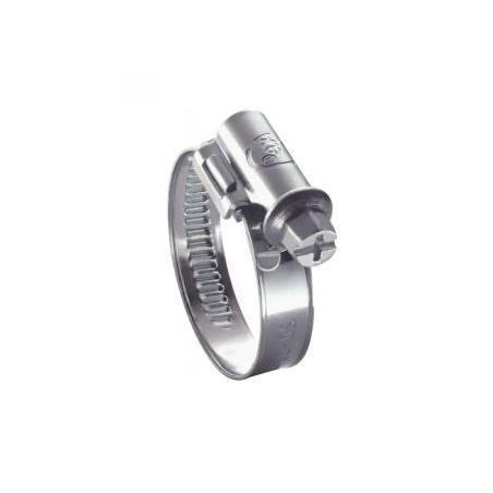 1 x Abrazadera cabeza desplazada banda no perforada de 9 diámetro 10 con 16 Acero cincado W1