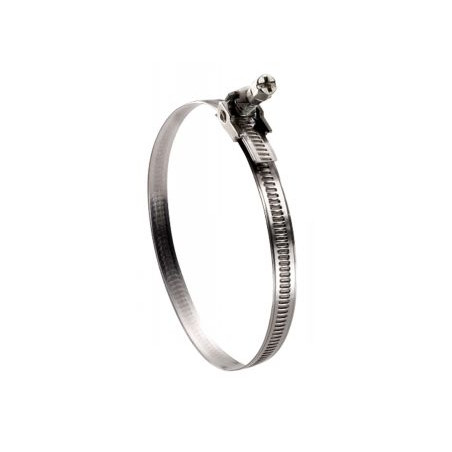 1 x Abrazadera con cabeza basculante banda no perforada de diámetro 40 con 370 Inox W2