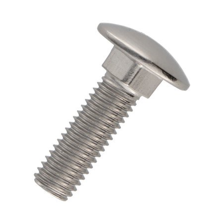 1 x Cabeza redonda cuello cuadrado Inoxidable A2 M6X12 roscado total