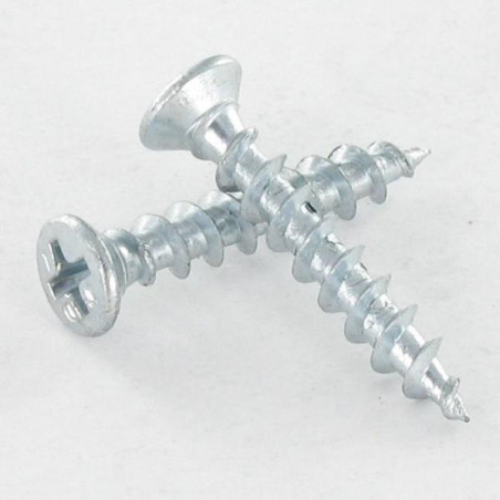 1 x Tornillos FERRETERÍA/PVC cabeza fresada/testa svasat phillips 4.2X45 Acero cincado blanco RAL9016 blanco tráfico