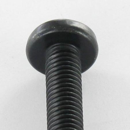 1 x Tornillo metales cabeza abovedada ancha Pozi PZ4 M4X4 Acero cincado negro