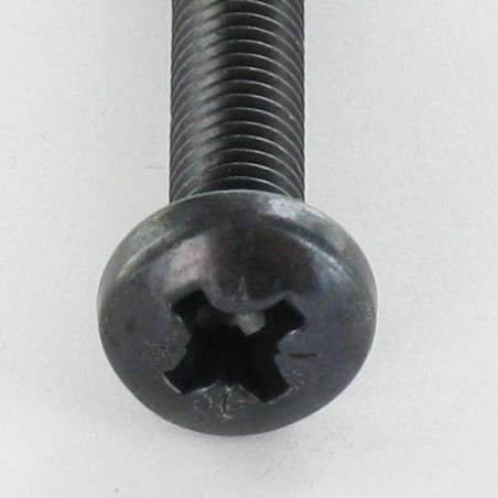 1 x Tornillo metales cabeza abovedada ancha Pozi PZ3 M3X6 Acero cincado negro microtornillo
