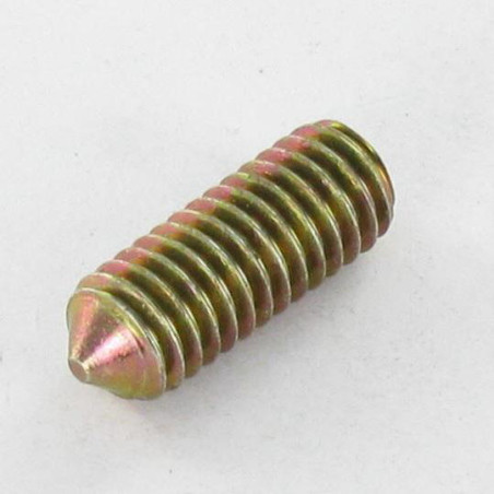 1 x Tornillo metales sin cabeza seis lados hueco llave de 3 M6X25 punta cónica Bicromato