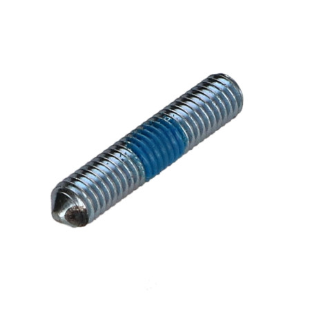1 x Tornillo metales sin cabeza seis lados hueco llave de 2.5 M5X25 punta cónica Acero cincado blanco Freno rosca