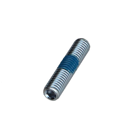 1 x Tornillo metales sin cabeza seis lados hueco llave de 2.5 M5X25 punta cónica Acero cincado blanco Freno rosca