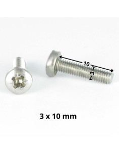 Tornillo metales cabeza abovedada ancha Pozi PZ3 M3X10... 2