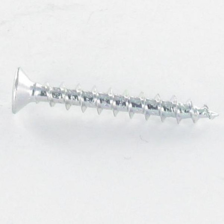 1 x Tornillo pvc cabeza fresada abombada phillips 4.3X55 Autoperforante Acero cincado blanco