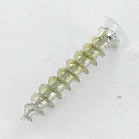 1 x Tornillo pvc cabeza fresada abombada phillips 4.3X25 Acero cincado blanco RAL9003 blanco de seguridad