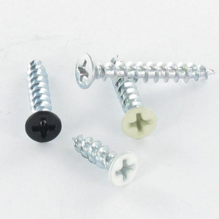 1 x Tornillo pvc TFH phillips 4.3X25 Acero cincado negro