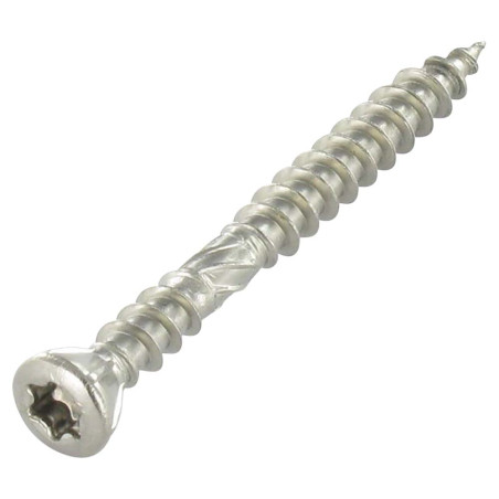 1 x Tornillo terraza doble roscado cabeza fresada/testa svasat TORX T25 5X60 cut punta antihendidura tipo 17 Inoxidable A4