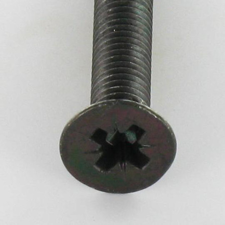 1 x Tornillo metales cabeza fresada/testa svasat Pozi PZ5 M6X20 Acero cincado negro