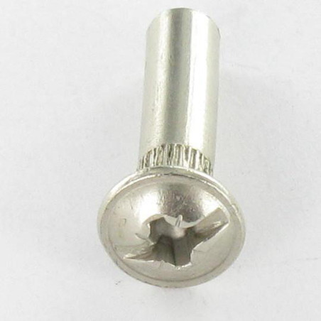 1 x Tuerca encuadernador Pozi ranura M4X15 5X20 Acero niquelado