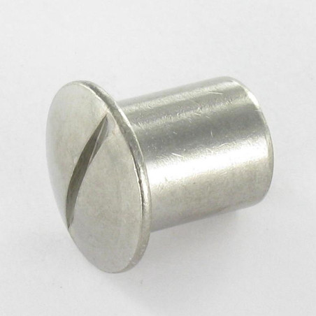 1 x Tuerca encuadernador cabeza abombada ranura 12.5X15 M8X12 Inox