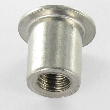 1 x Tuerca encuadernador cabeza abombada ranura 12.5X15 M8X12 Inox
