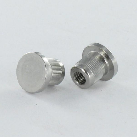 1 x Tuerca encuadernador cabeza plana fresada M5X8.5 8X9 316L