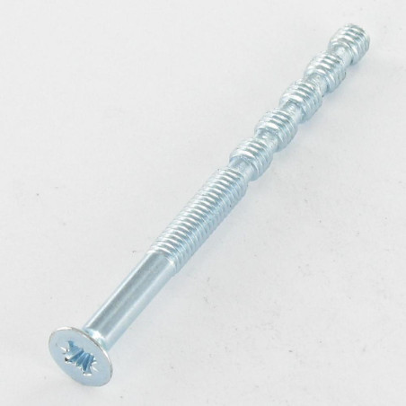 1 x Tornillo metales cabeza fresada/testa svasat Pozi PZ4 M4X55 roscado en 25 separable Acero cincado blanco