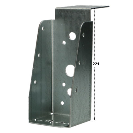 1 x Estribo HAZ B LABIO larga sendzimir 71X221