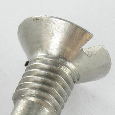 1 x Tornillo metales cabeza fresada/testa svasat ranura 16X37 roscado en M8 punta espiga largo Inox