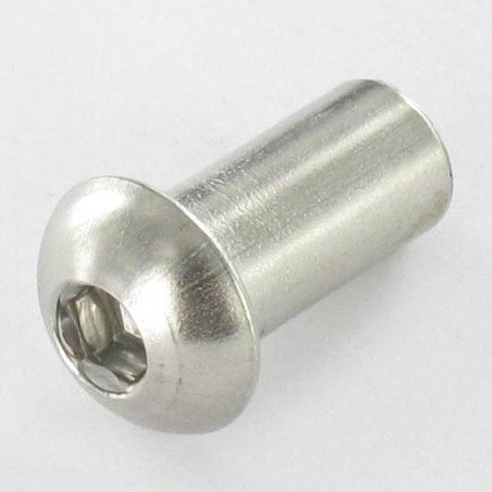 1 x Tuerca encuadernador cabeza abombada M6X8 llave de 4 7X15 Inox
