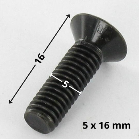 1 x Tornillo metales cabeza fresada/testa svasat Pozi PZ4 M5X16 Acero cincado negro