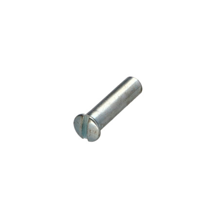 1 x Tuerca encuadernador cabeza fresada abombada ranura M4X13 5X20 Acero cincado blanco